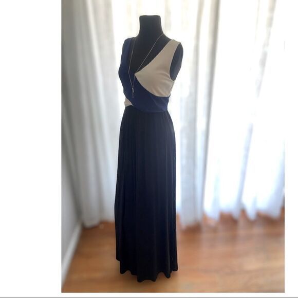 Anthropologie Maeve Elysian Color Block Maxi Dress - Picture 14 of 16